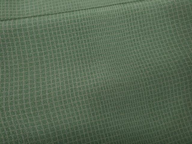 平和屋着物●江戸小紋 伝統工芸士 田島輝久 江戸の粋 格子柄 反端付き 正絹 逸品 未使用 CABK8031ut