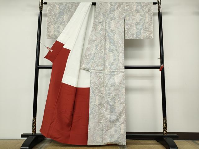 平和屋着物●本場大島紬 白大島 7マルキ 吉祥文 正絹 逸品 CABK8050ut
