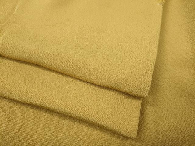 平和屋着物●上質な色無地 黃土色 正絹 逸品 CABK8055ut