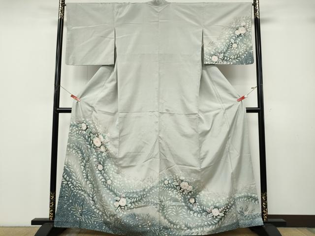 平和屋着物●訪問着 本場大島紬 辻が花 正絹 逸品 CABK8057ut
