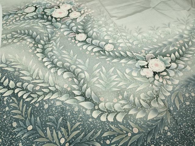 平和屋着物●訪問着 本場大島紬 辻が花 正絹 逸品 CABK8057ut