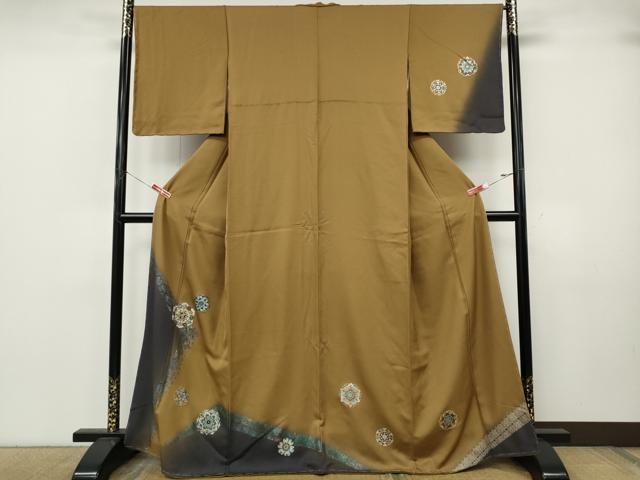 平和屋着物●訪問着 正倉院花文 金銀彩 正絹 逸品 未使用 CABK8058ut