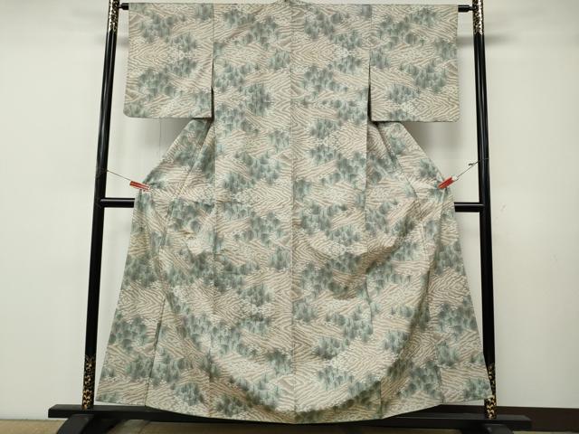 平和屋着物●本場大島紬 7マルキ 樹林文 総絣 正絹 逸品 CABK8065ut