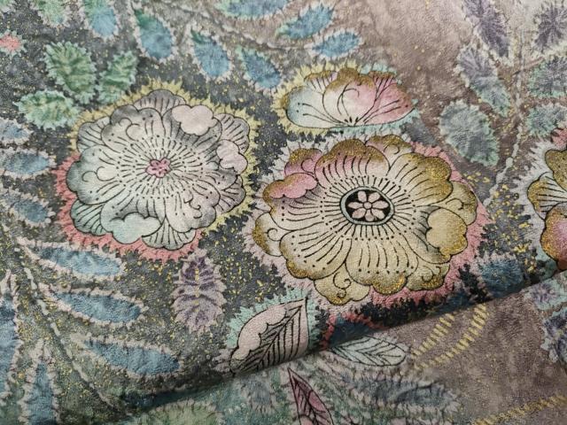 平和屋着物●訪問着 辻が花 絞り 暈し染め 金彩 正絹 逸品 CABK8067ut