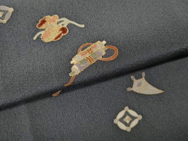 平和屋着物●訪問着 刺繍 宝尽くし文 金彩 正絹 逸品 CABK8071ut