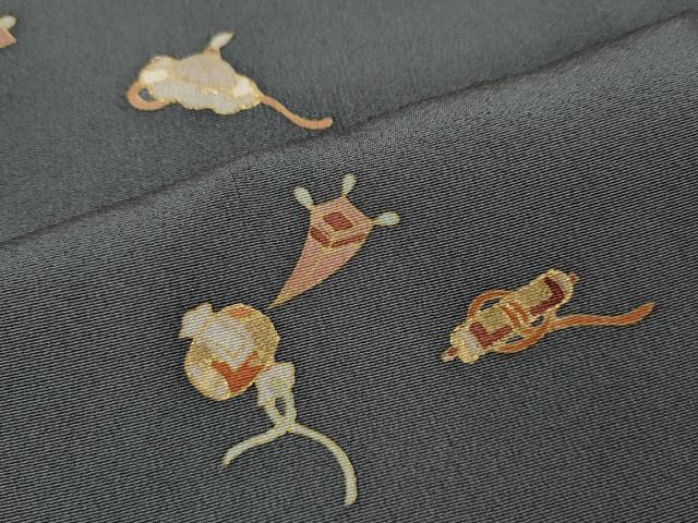 平和屋着物●訪問着 刺繍 宝尽くし文 金彩 正絹 逸品 CABK8071ut