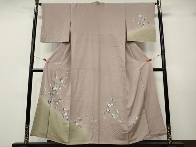 平和屋着物●訪問着 友禅 枝花文 正絹 逸品 CABK8073ut