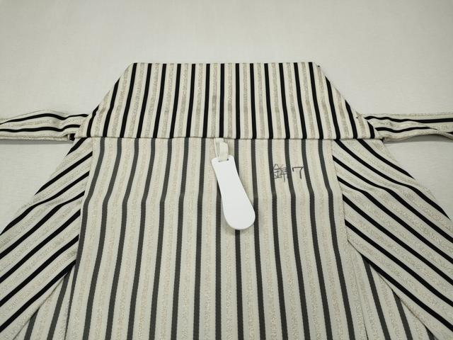 平和屋着物●男性 行灯袴 縞 銀糸 正絹 逸品 CABK8079ut