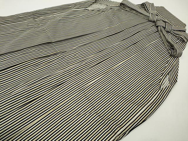 平和屋着物●男性 行灯袴 縞 金糸 正絹 逸品 CABK8080ut