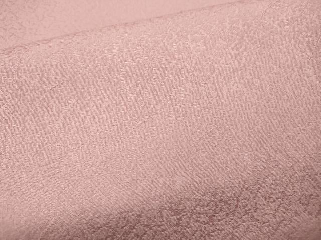 平和屋着物●上質な色無地 霞地紋 鴇色 正絹 逸品 未使用 CABK8085ut