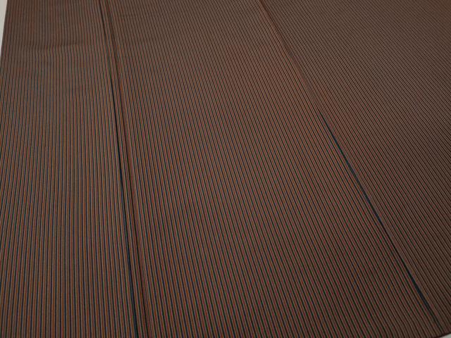 平和屋着物●上質な小紋 縞 正絹 逸品 CABK8096ut