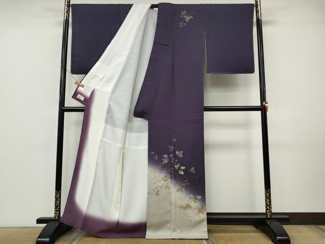 平和屋着物●和紙染染色作家・植村彩弘 訪問着 手描き 枝花文 暈し染め 金彩 やまと誂製 正絹 逸品 CABK8102ut
