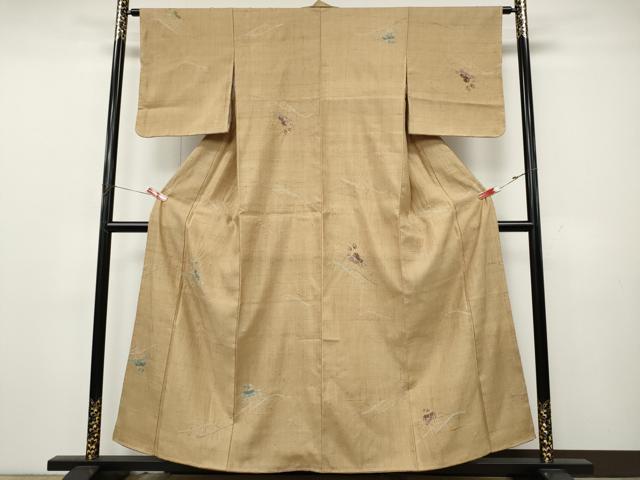 平和屋着物●上質な紬 総絞り 兎 正絹 逸品 CABK8104ut