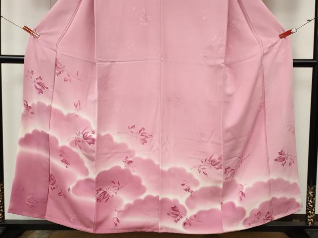 平和屋着物●訪問着 地紋起こし 枝花文 暈し染め 正絹 逸品 CABK8108ut