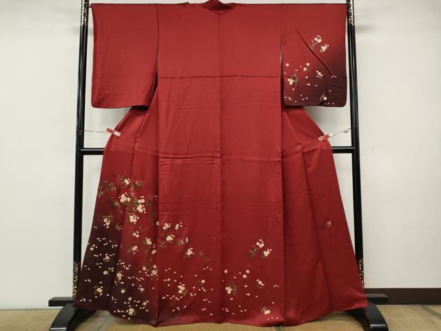 平和屋着物●訪問着 作家物 枝花文 暈し染め 金彩 正絹 逸品 CABK8112ut
