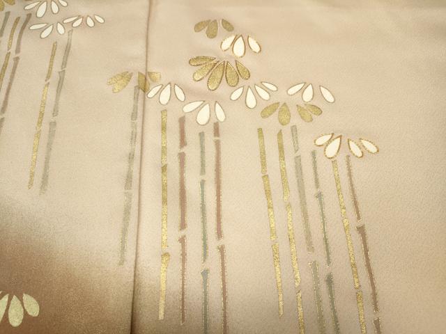 平和屋着物●訪問着 駒刺繍 竹 暈し染め 三越扱い 正絹 逸品 CABK8122ut