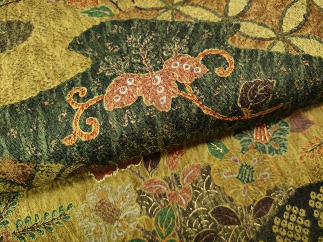 平和屋着物●訪問着 エ霞草花文 金彩 正絹 逸品 CABK8123ut