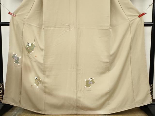 平和屋着物●訪問着 刺繍 童子遊び 暈し染め 正絹 逸品 未使用 CABK8128ut