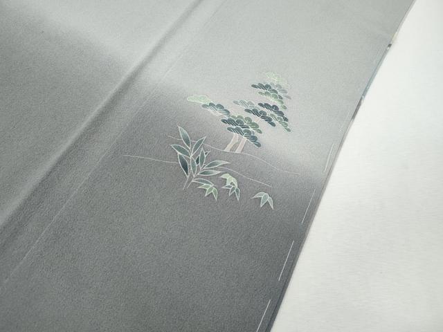 平和屋着物●訪問着 作家物 風景船人物草木文 暈し染め 正絹 逸品 未使用 CABK8129ut