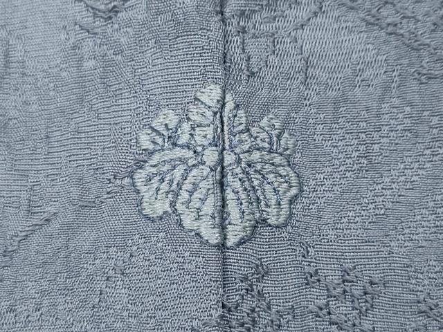 平和屋着物●上質な色無地 草花地紋 藤鼠色 正絹 逸品 CABK8137ut