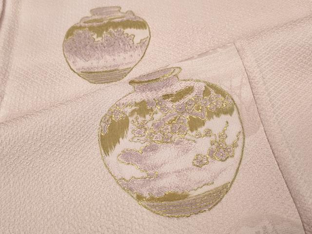 平和屋着物●訪問着 地紋起こし 陶器文 金彩 正絹 逸品 CABK8148ut