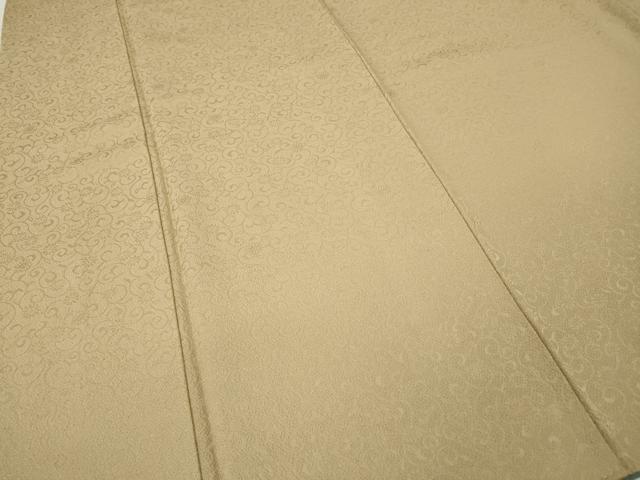 平和屋着物●上質な色無地 花唐草地紋 榛色 正絹 逸品 CABK8150ut