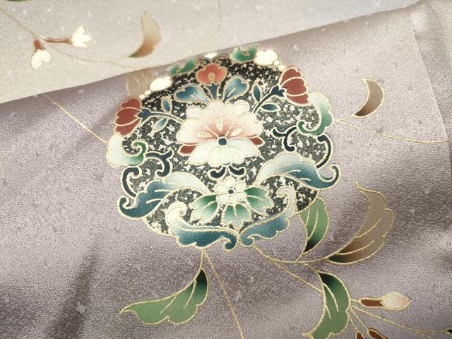 平和屋着物●訪問着 正倉院鳳凰枝花文 暈し染め 金彩 正絹 逸品 CABK8158ut