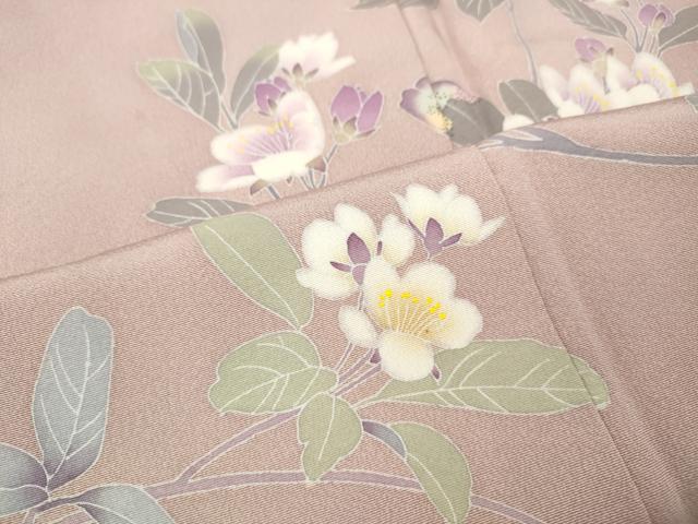 平和屋着物●訪問着 友禅 作家物 枝花文 正絹 逸品 CABK8159ut
