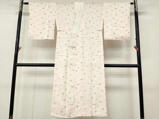 平和屋着物●長襦袢 無双仕立て 成り物 野菜 大丸扱い 正絹 逸品 CABK8169ut