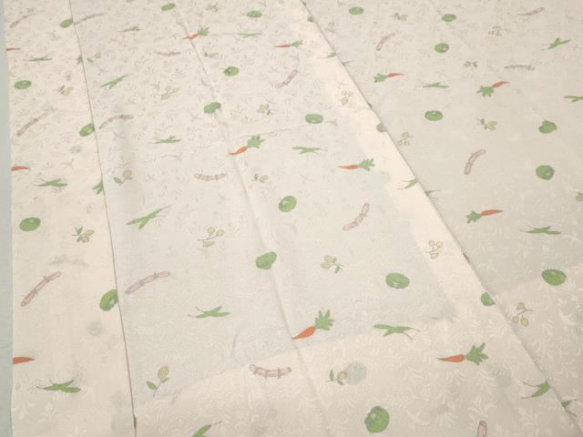 平和屋着物●長襦袢 無双仕立て 成り物 野菜 大丸扱い 正絹 逸品 CABK8169ut