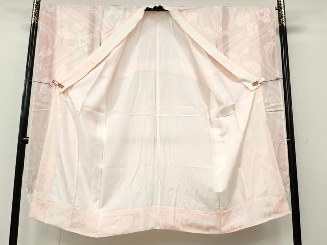 平和屋着物●振袖用長襦袢 袷 御所車花地紋 暈し染め さが美扱い 正絹 逸品 CABK8171ut