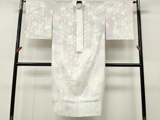 平和屋着物●長襦袢 無双仕立て 枝垂れ花地紋 暈し染め 正絹 逸品 CABK8172ut