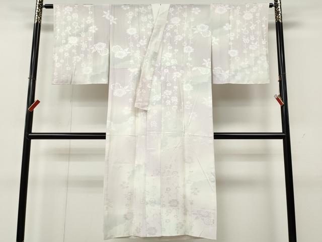 平和屋着物●長襦袢 無双仕立て 枝垂れ花地紋 暈し染め 正絹 逸品 CABK8172ut