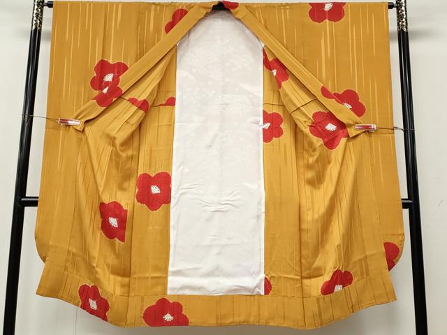 平和屋着物●振袖用長襦袢 無双仕立て 絞り 舞花文 金彩 正絹 逸品 CABK8173ut