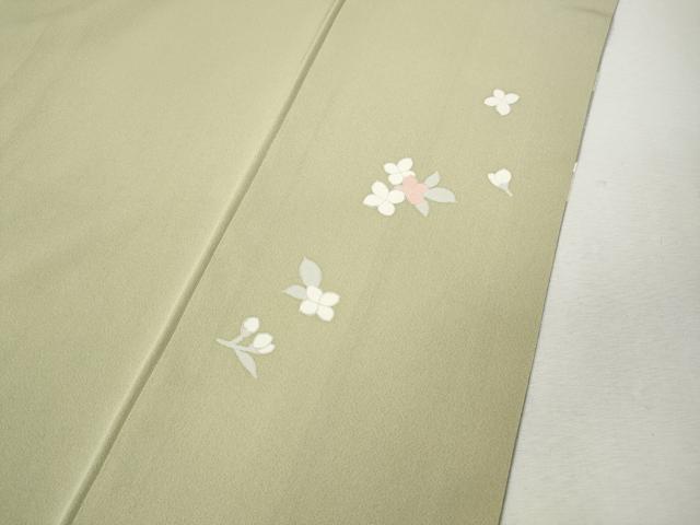 平和屋着物●訪問着 友禅 刺繍 枝花文 暈し染め 正絹 逸品 CABK8176ut