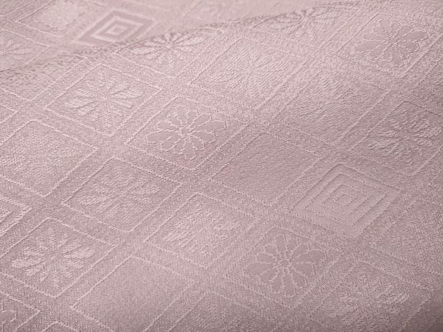 平和屋着物●上質な色無地 菱花地紋 撫子色 正絹 逸品 CABK8181ut