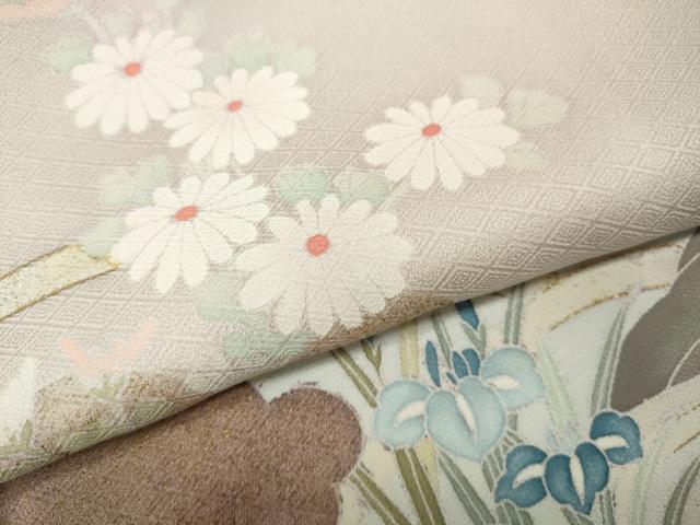 平和屋着物●訪問着 エ霞枝花文 暈し染め 金銀彩 正絹 逸品 CABK8188ut