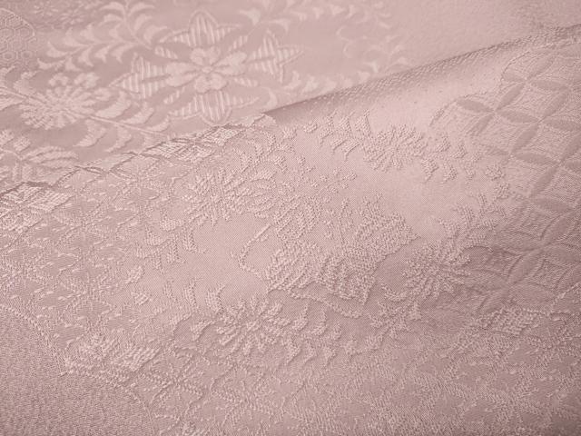 平和屋着物●無地絵羽訪問着 雲取り花地紋 撫子色 正絹 逸品 CABK8205ut