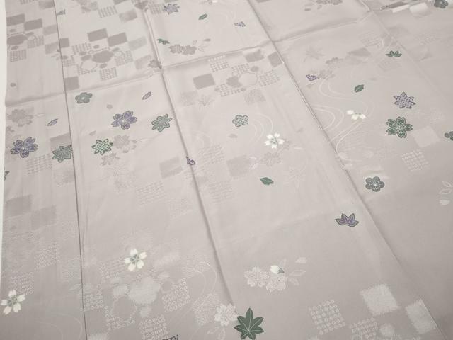平和屋着物●長襦袢 無双仕立て 舞花文 やまと誂製 正絹 逸品 CABK8224ut