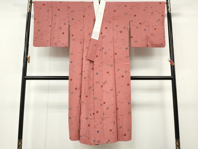 平和屋着物●長襦袢 袷 舞花こぼれ松葉文 金彩 正絹 逸品 未使用 CABK8228ut