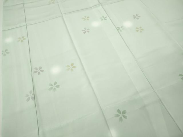 平和屋着物●長襦袢 無双仕立て 舞桜文 蛍暈し 正絹 逸品 CABK8231ut