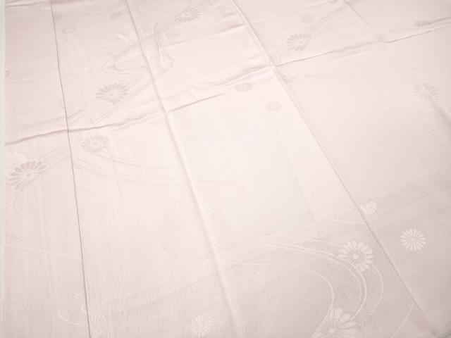 平和屋着物●長襦袢 無双仕立て 流水舞花地紋 薄桜色 半衿刺繍 正絹 逸品 CABK8233ut