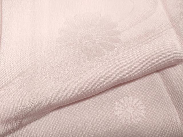平和屋着物●長襦袢 無双仕立て 流水舞花地紋 薄桜色 半衿刺繍 正絹 逸品 CABK8233ut
