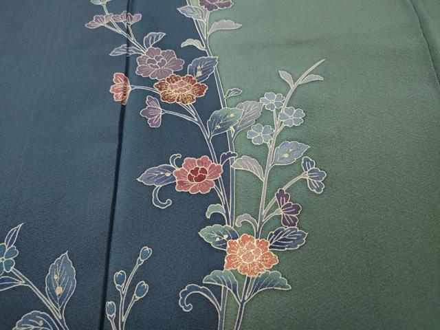平和屋着物●訪問着 枝花文 金彩 正絹 逸品 CABK8238ut