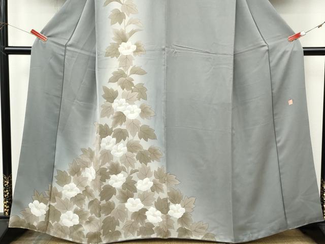 平和屋着物●訪問着 作家物 枝花文 暈し染め 正絹 逸品 CABK8255ut