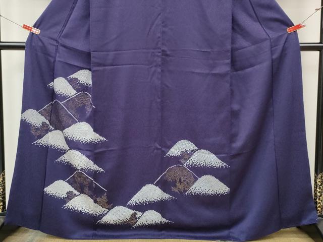 平和屋着物●訪問着 遠山鹿の子草花文 金彩 正絹 逸品 CABK8290ut