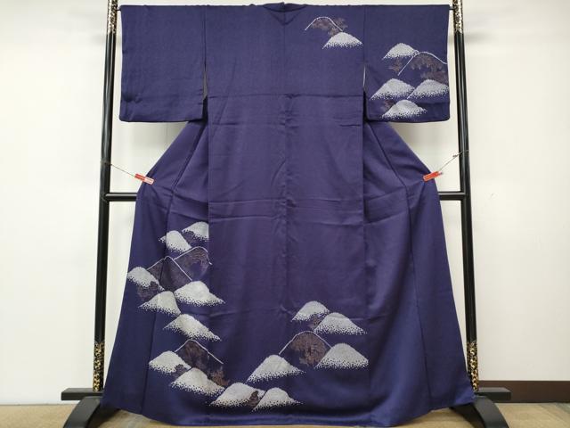平和屋着物●訪問着 遠山鹿の子草花文 金彩 正絹 逸品 CABK8290ut