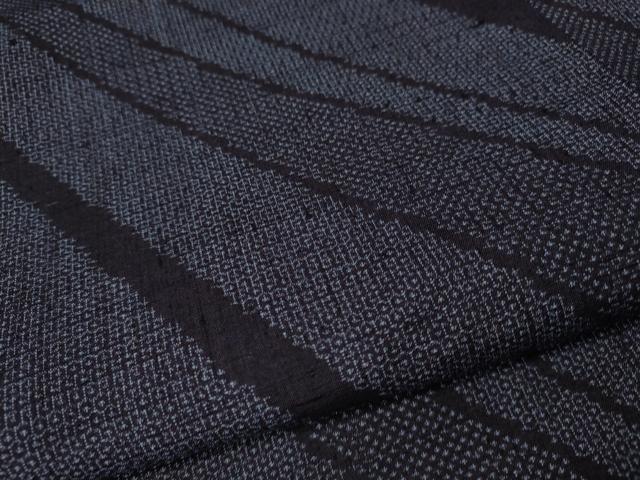 平和屋着物●結城紬 100亀甲 斜線吉祥文 正絹 逸品 CABK8335ut