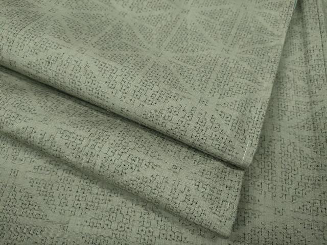 平和屋着物●結城紬 80亀甲 麻の葉文様 正絹 逸品 未使用 CABK8336ut