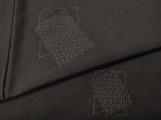 平和屋着物●結城紬 80亀甲 色紙重ね文 飛び亀甲柄 正絹 逸品 CABK8338ut
